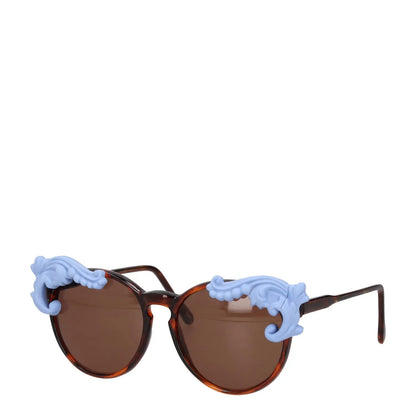 ALEXANDER MCQUEEN Womens Sunglasses Brown Lens Blue Acrylic One Size RRP 350 — View 2