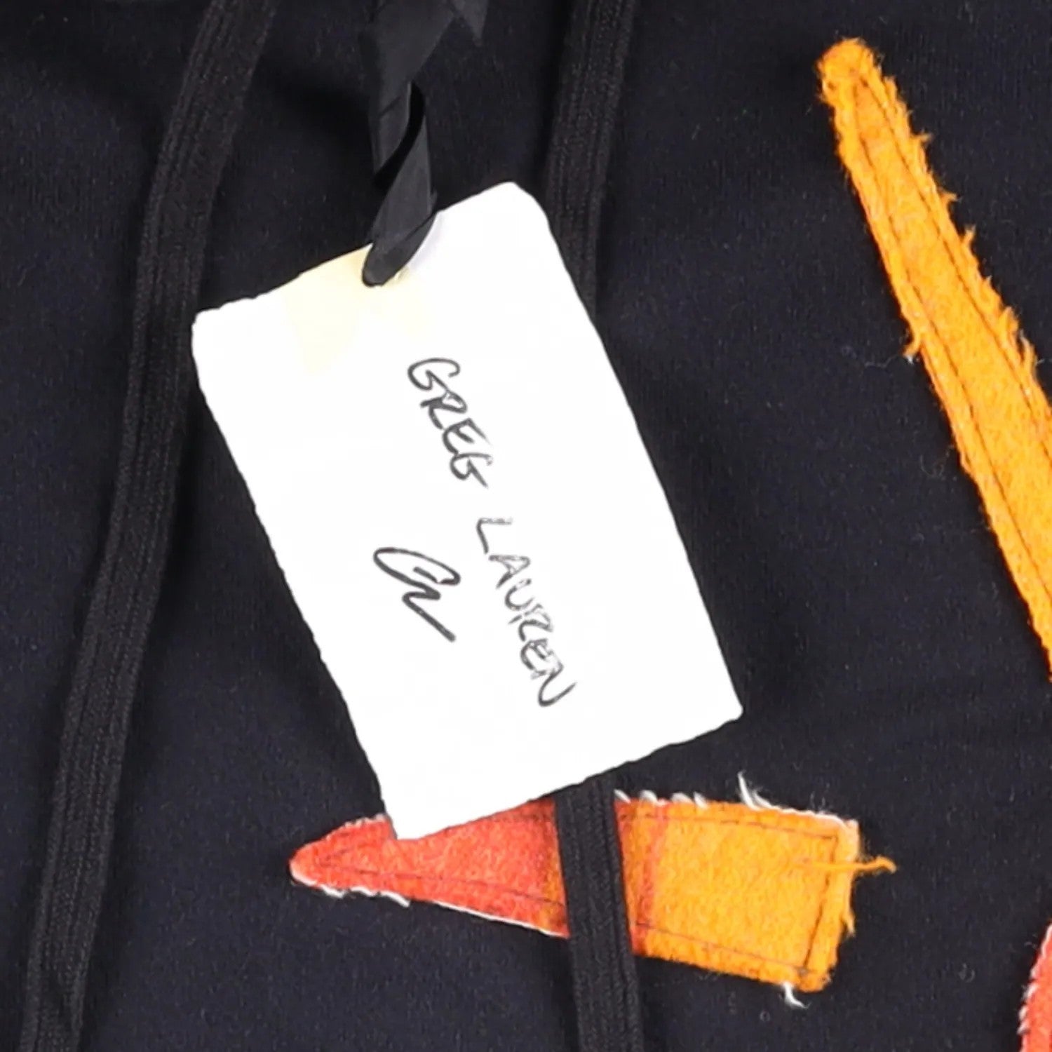 GREG LAUREN Mens Hoodie Cotton Fleece Embroidered Sun Design Size 2 RRP 850 — View 6