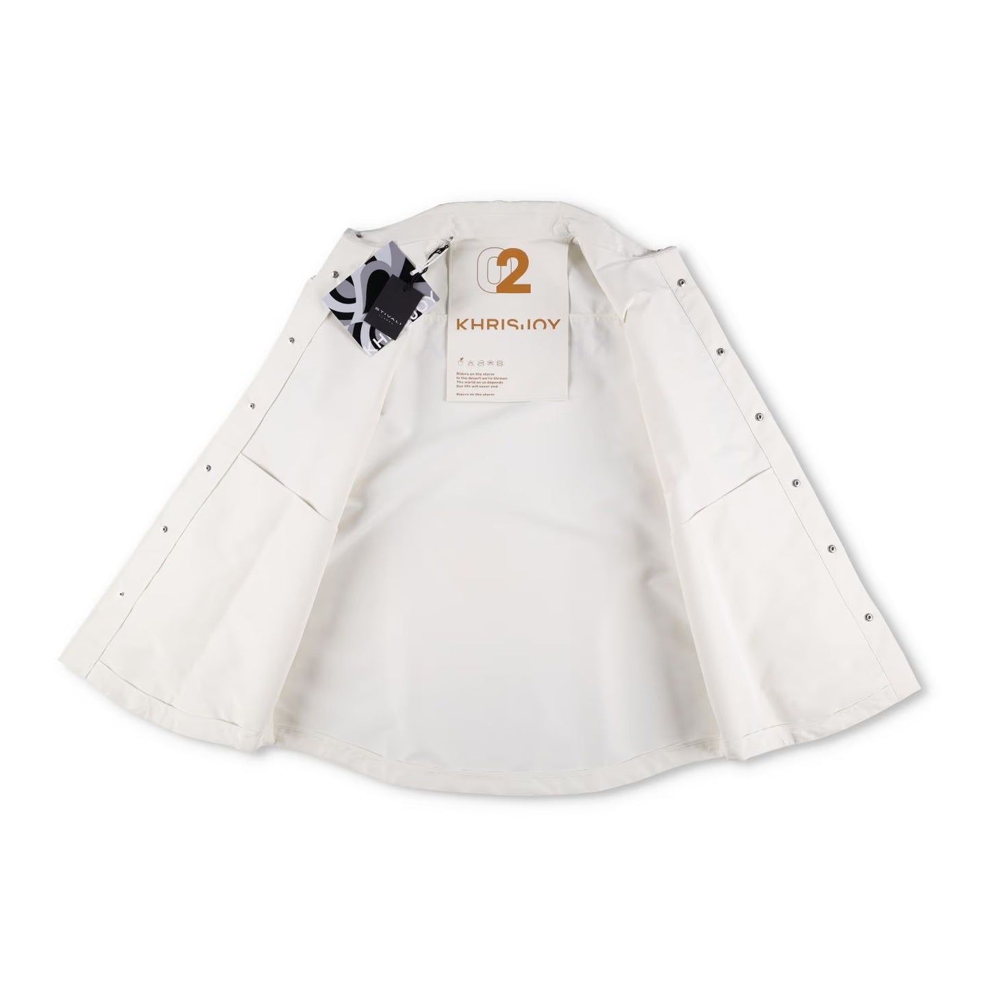 KHRISJOY Womens Oversized Boyfriend Shirt Back Logo Relaxed White Size 2 RRP 605 — View 9