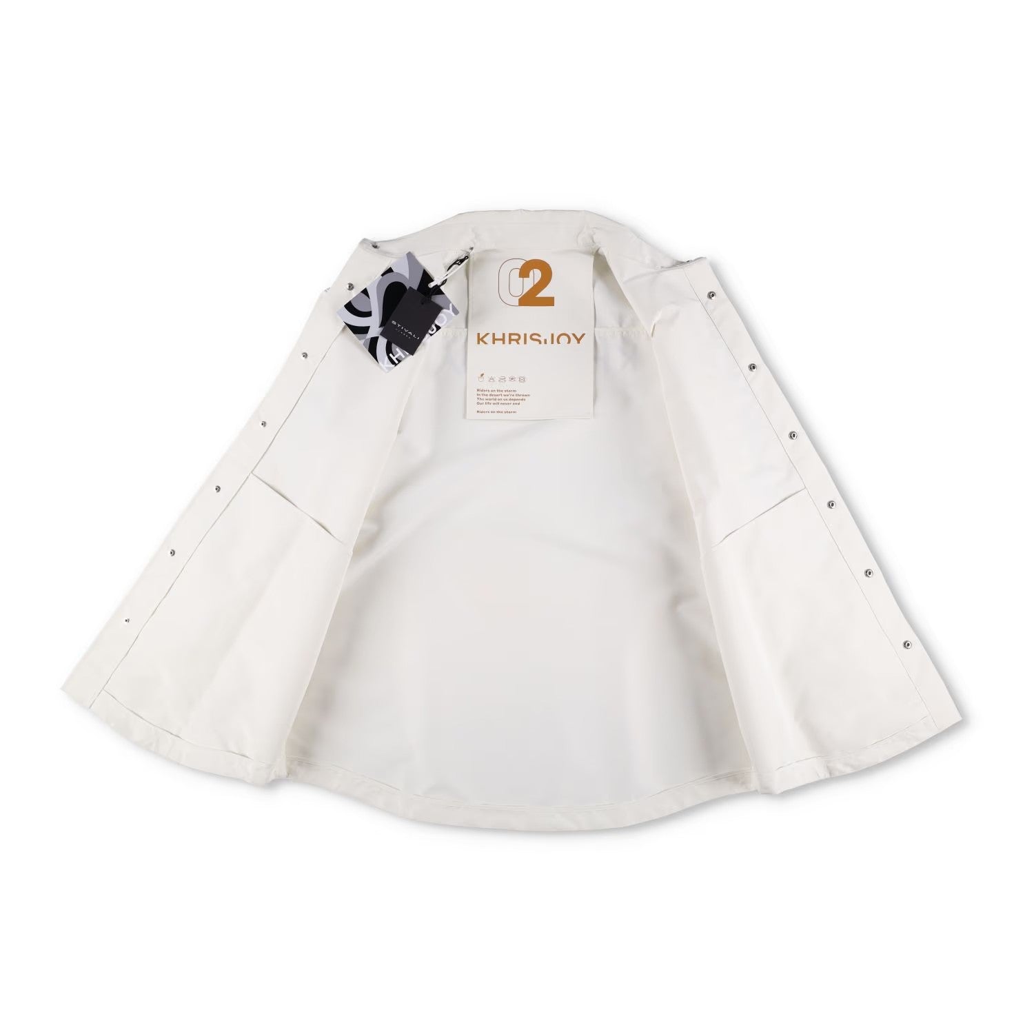 KHRISJOY Womens Oversized Boyfriend Shirt Back Logo Relaxed White Size 2 RRP 605 — View 9