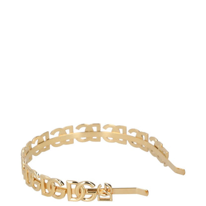 DOLCE & GABBANA Womens Yellow Gold Coloured Dg Logo Headband Size S RRP 995 — View 6