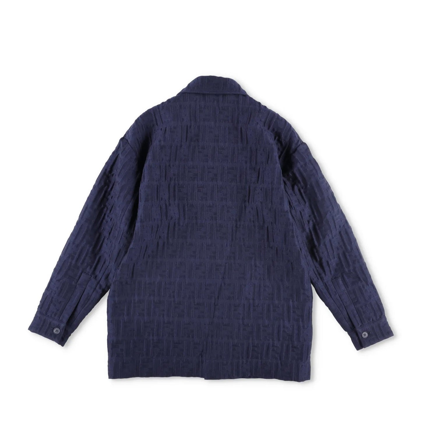 FENDI Mens Blouson Embossed Jacket Shirt Jacket Blue Knit Size 48 RRP 2150 — View 12
