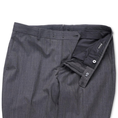 ZEGNA Mens Dress Pants Grey Pleated Flat Front Trousers Wool Blend 50 R RRP 350 — View 5