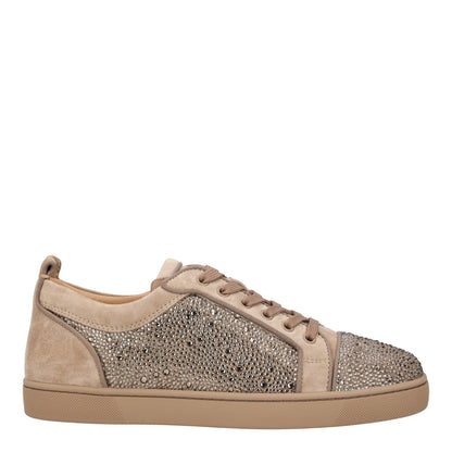CHRISTIAN LOUBOUTIN Mens Trainers Brown Leather Low Top Lace Up UK 7 RRP 1950