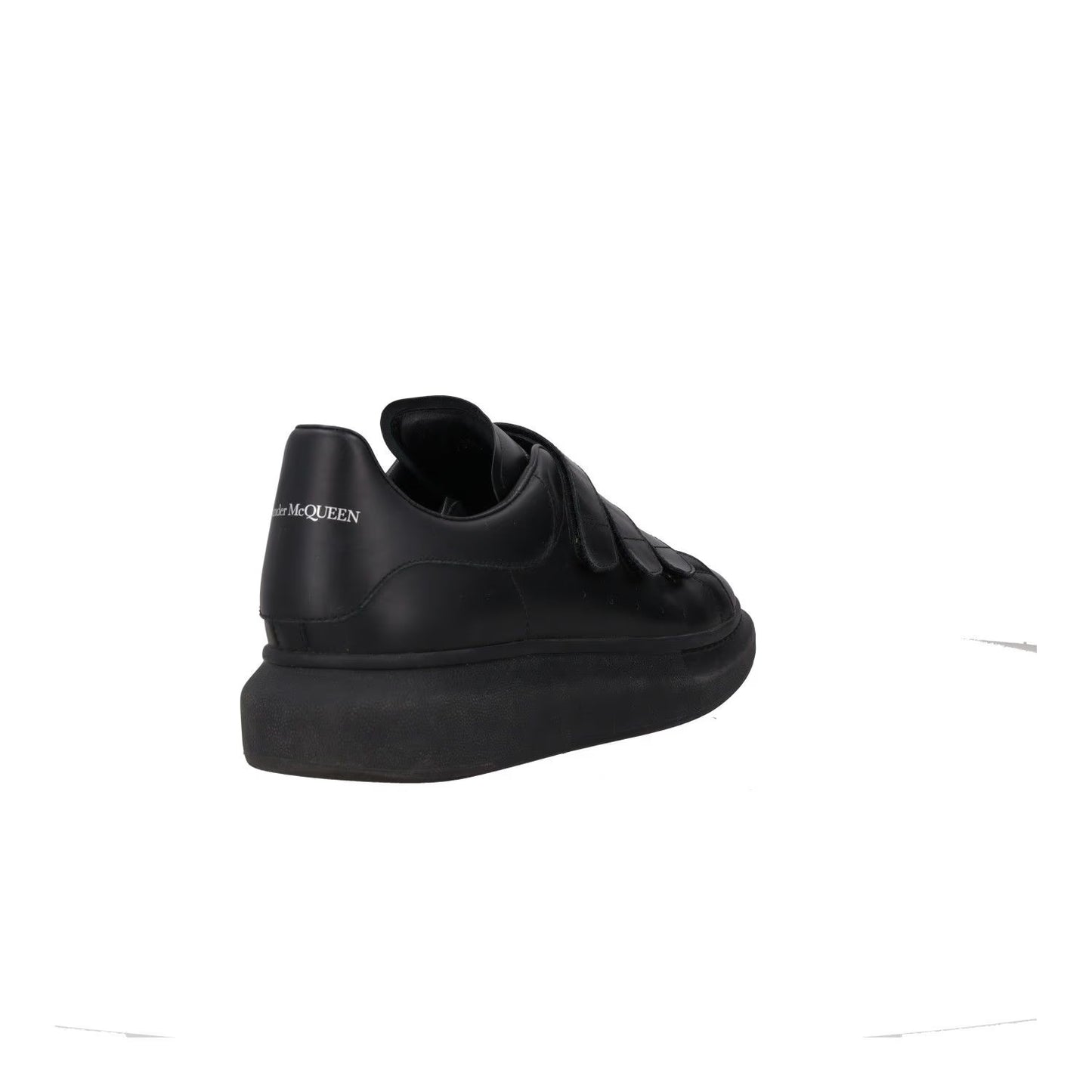 ALEXANDER MCQUEEN Mens Trainers Black Leather Low Top Strappy UK 9.5 RRP 485 — View 6