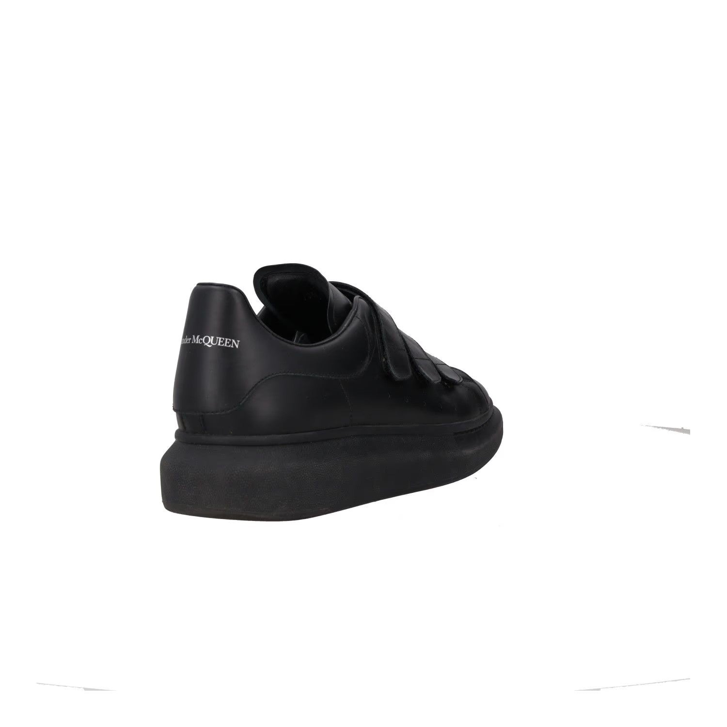 ALEXANDER MCQUEEN Mens Trainers Black Leather Low Top Strappy UK 9.5 RRP 485 — View 6