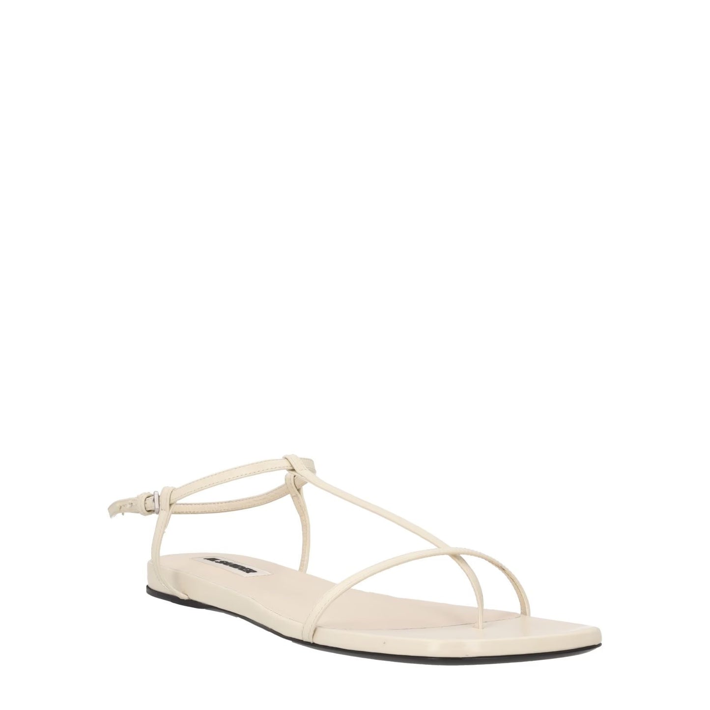 JIL SANDER Womens Thong Sandals Leather Square Toe White UK 7 RRP 667.9 — View 6