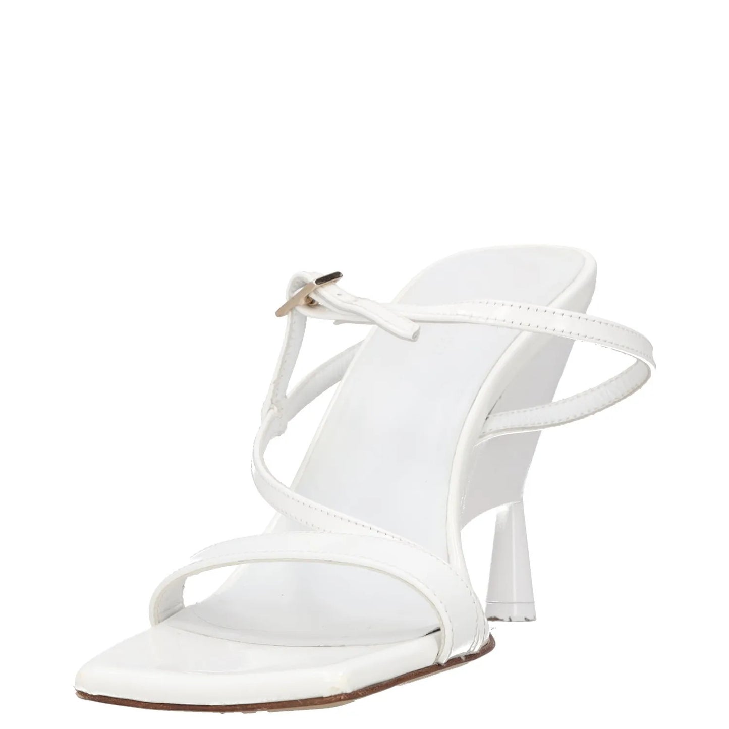 GIABORGHINI Womens Heels White Leather Mid Heel Square Toe UK 5 RRP 375 — View 3