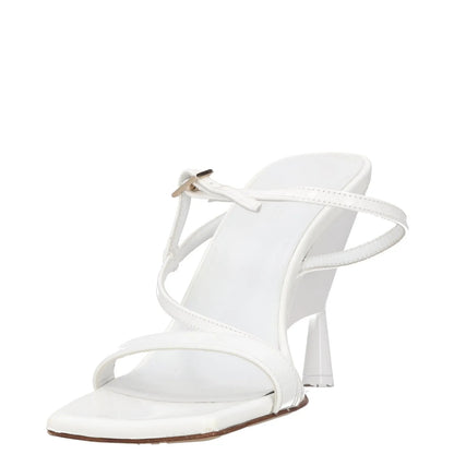 GIABORGHINI Womens Heels White Leather Mid Heel Square Toe UK 5 RRP 375 — View 3