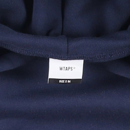 WTAPS Mens Hoodie Blue Cotton Kangaroo Pocket Logo Pullover Size X 04 RRP 200 — View 7