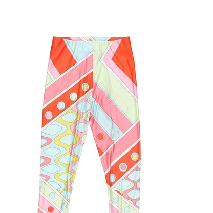 EMILIO PUCCI Womens Shiny Lycra Leggings In Vivara Multicoloured Size 8 RRP 400 — View 5