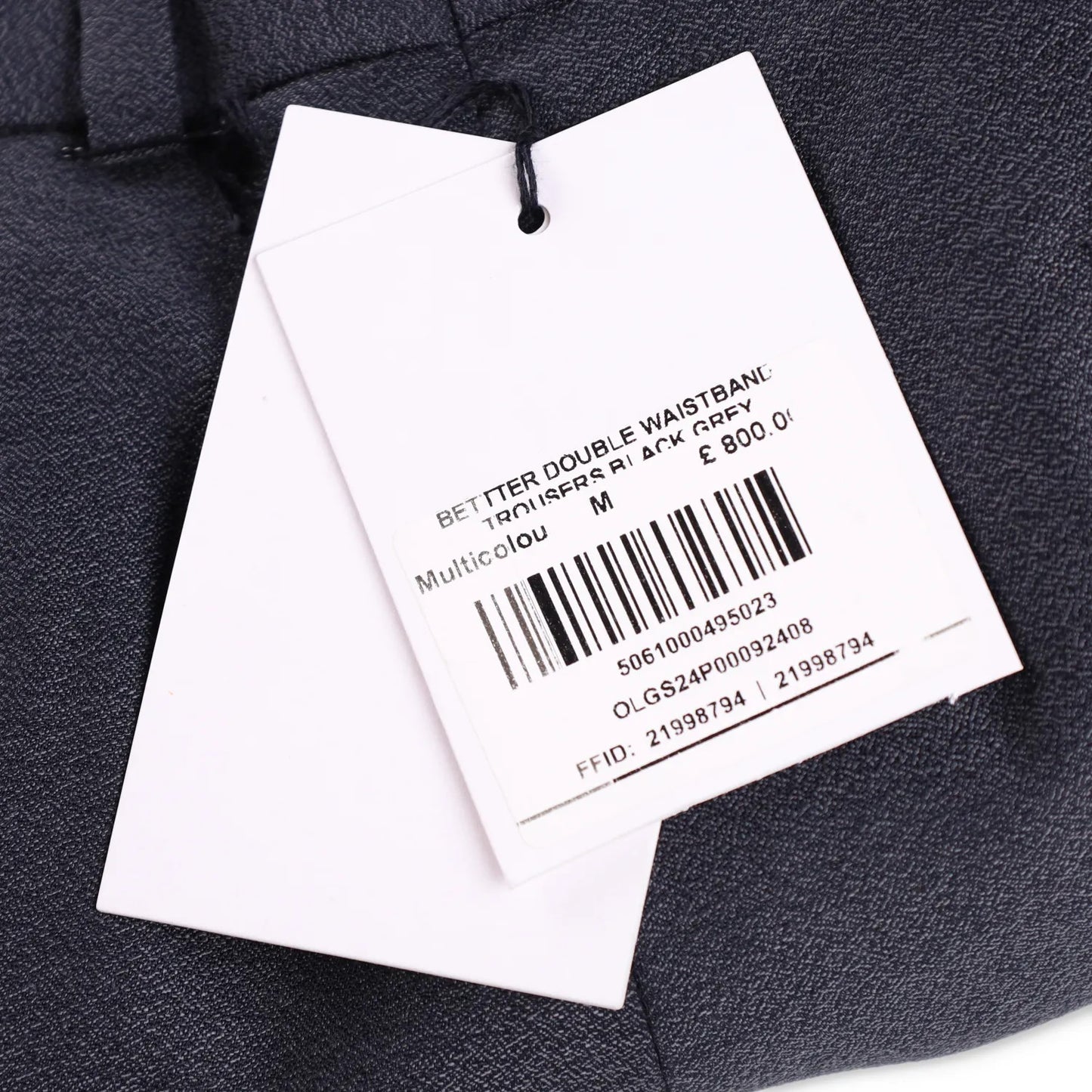 BETTTER Womens Double Waistband Trousers Black Grey Slim Leg Size M RRP 800 — View 8