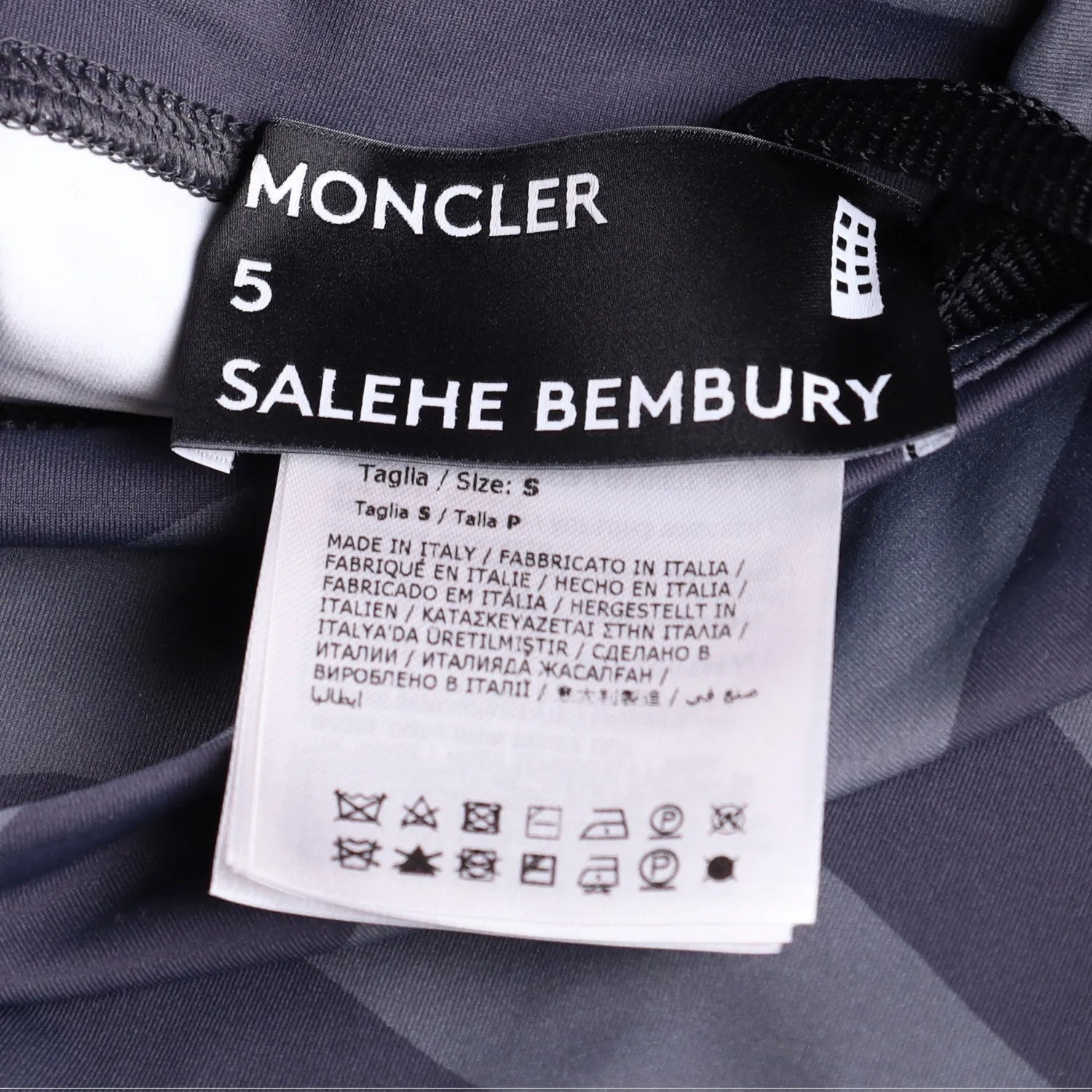 MONCLER GENIUS X Salehe Womens Bembury Jersey Leggings Capri Grey S RRP 340 — View 6