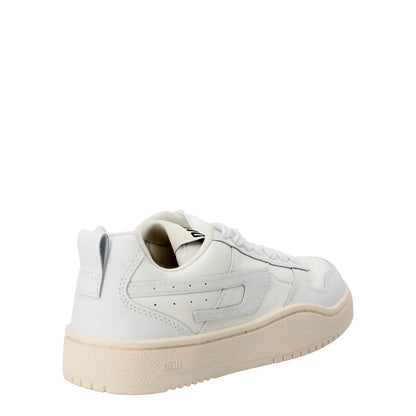 DIESEL Womens S-Ukiyo V2 Low Sneaker Leather Low Tops White EU 37 RRP 195 — View 8