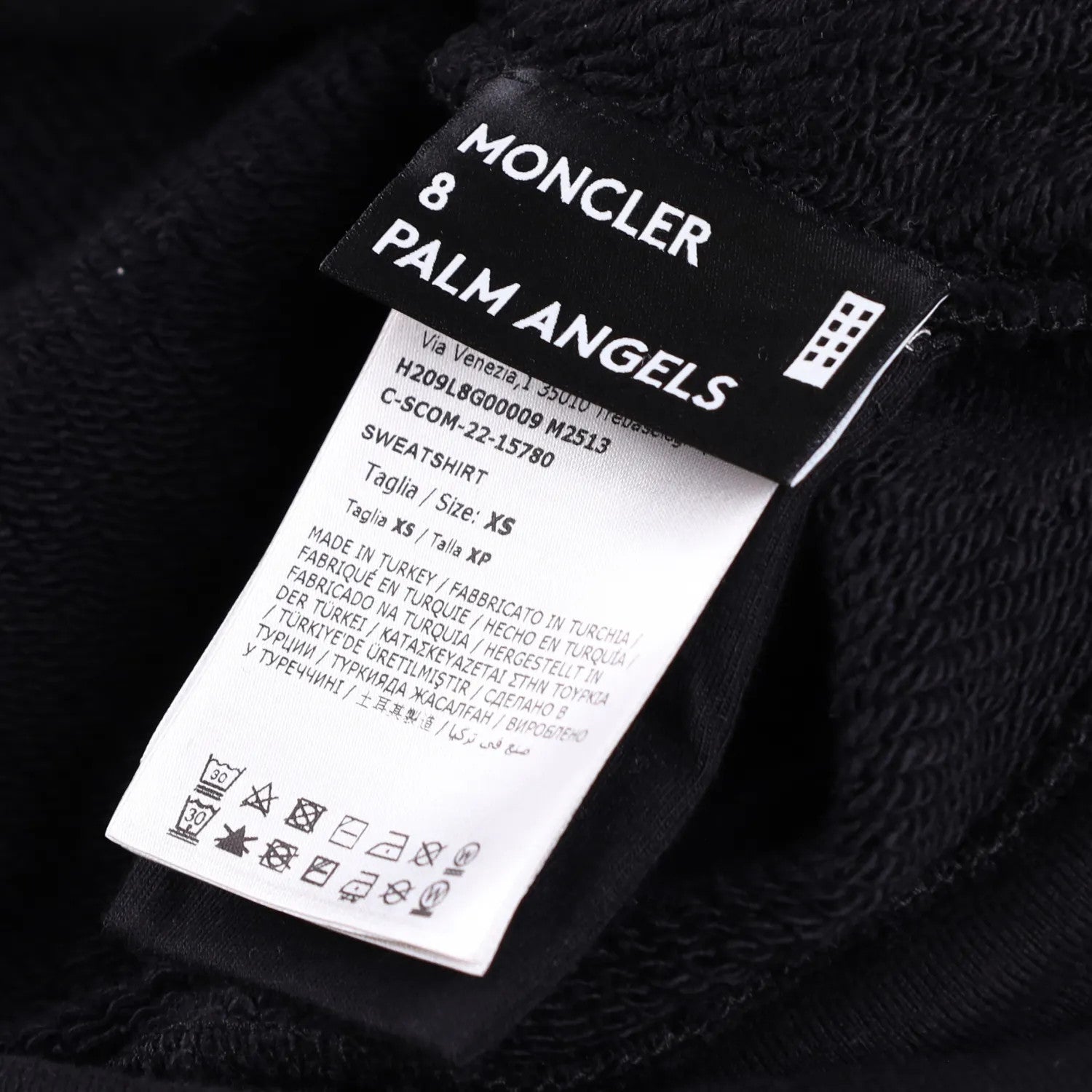 MONCLER GENIUS X Palm Angels Womens Bear Flames Sweatshirt Black XS RRP 565 — View 8