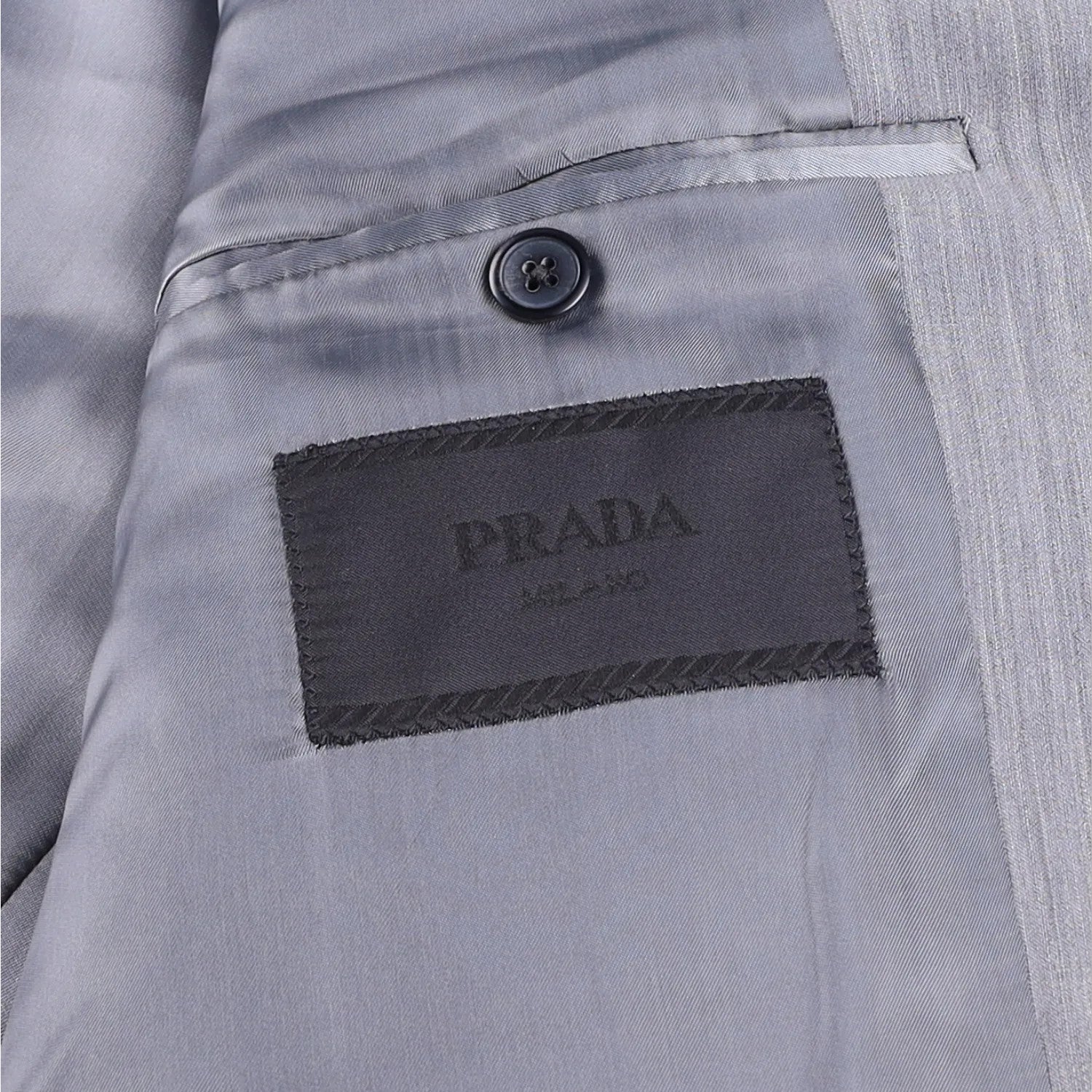 PRADA Mens Mohair Seta Suit Blazer Light Grey Double Breasted Size 50 RRP 2900 — View 10