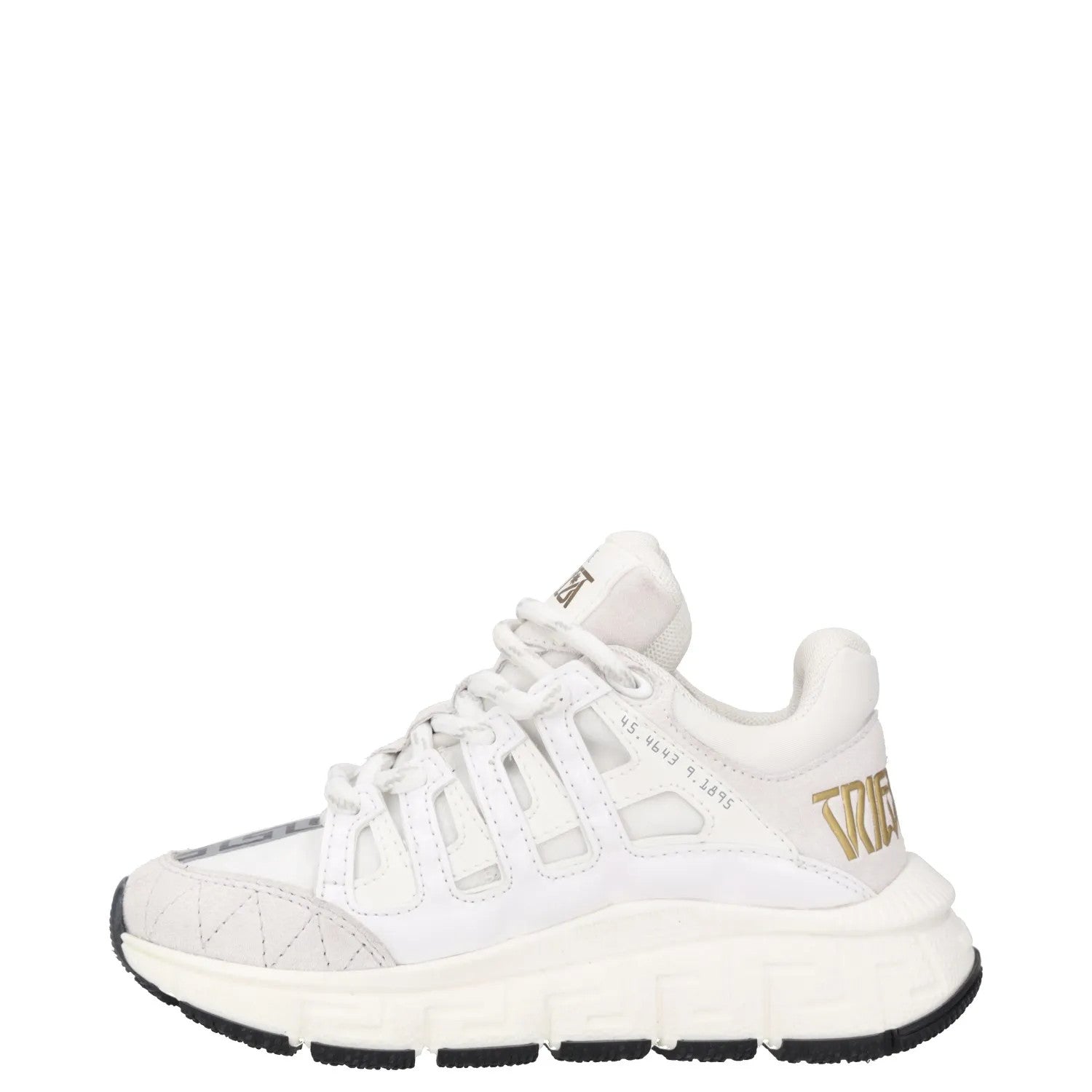 VERSACE Boys Trainers White Leather Low Top Lace Up Chunky EU 27 RRP 200 — View 4