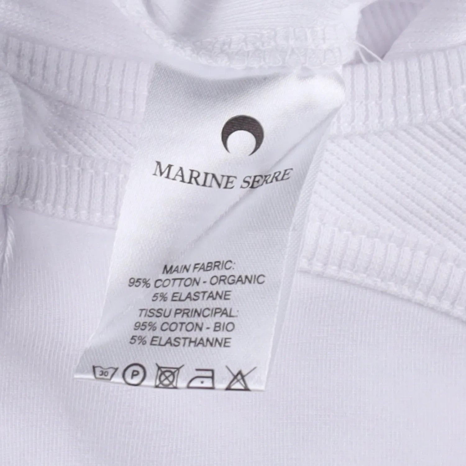 MARINE SERRE Womens Organic Cotton Bodysuit One-Piece White Size M RRP 260 — View 8