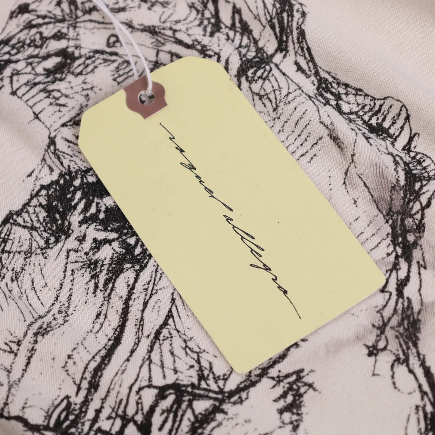 Raquel Allegra Mens T-Shirt Ivory Logo Animal Print Short Sleeve Crew 2 RRP 250 — View 7