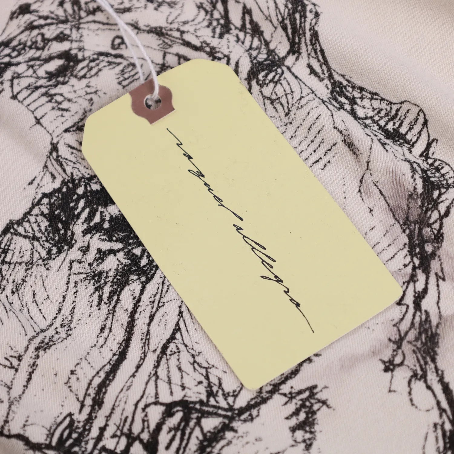 Raquel Allegra Mens T-Shirt Ivory Logo Animal Print Short Sleeve Crew 2 RRP 250 — View 7