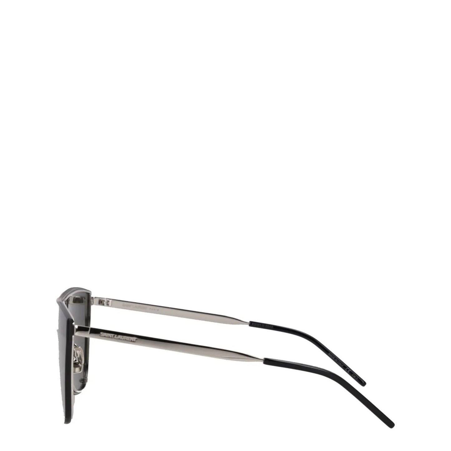 SAINT LAURENT Unisex Oversized Sunglasses Silver Metal Black Lens OS RRP 320 — View 3