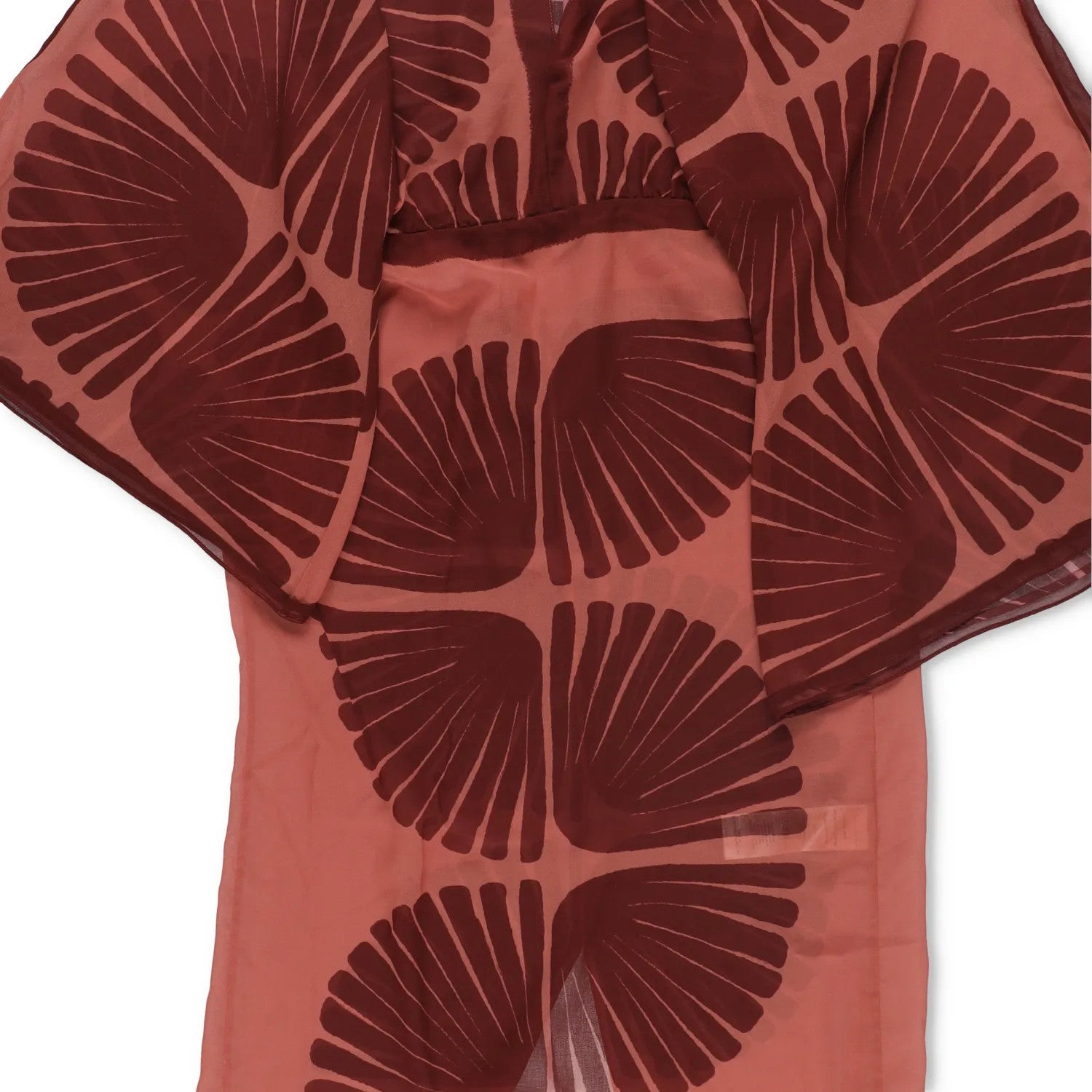 JOHANNA ORTIZ Spiritualhealers Tunic Maxi Dress Deep V Neck Pareo Red 0 RRP 945 — View 3