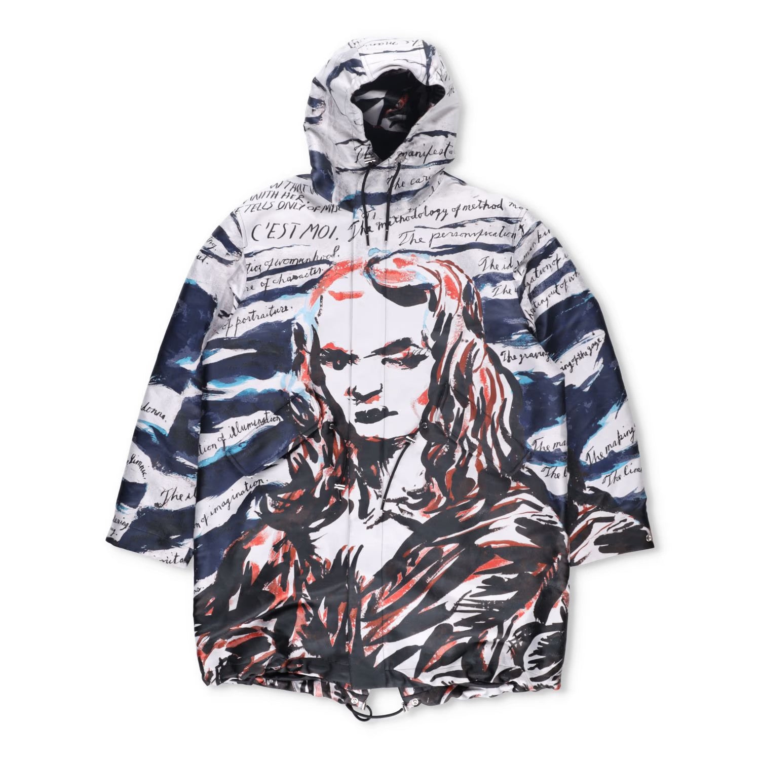 DIOR HOMME Mens Parka Jacket Mona Lisa Multicoloured Hooded Size 44 RRP 6960