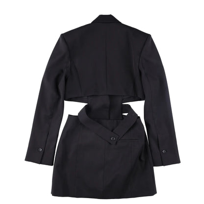 JACQUEMUS Womens La Robe Bari Long Sleeve Side Mini Dress Black 38 RRP 830 — View 8