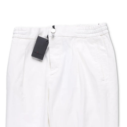KITON Mens Trousers Cotton Blend Dress Pants White Slash Pockets Size 32 RRP 800 — View 5