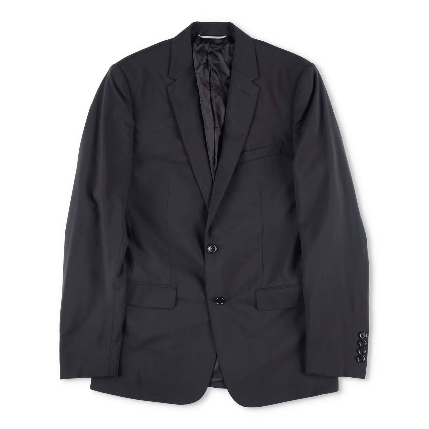 DIOR HOMME Mens Two Button Blazer Mid Length Black Jacket Size 46 R RRP 1500