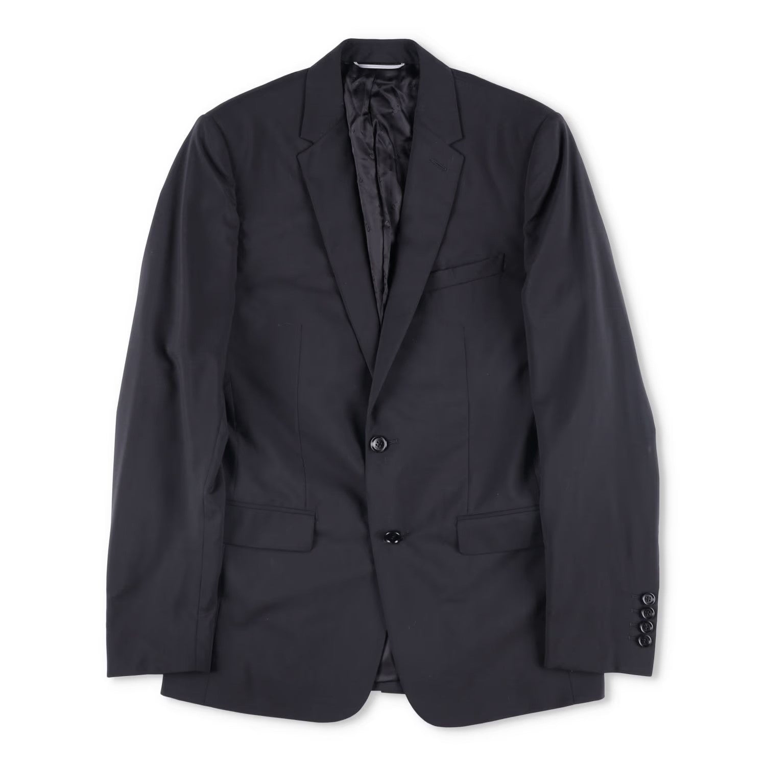 DIOR HOMME Mens Two Button Blazer Mid Length Black Jacket Size 46 R RRP 1500