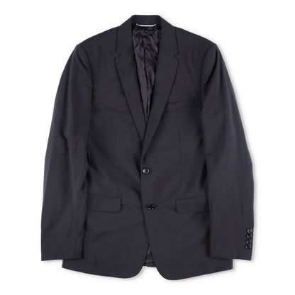 DIOR HOMME Mens Two Button Blazer Mid Length Black Jacket Size 46 R RRP 1500
