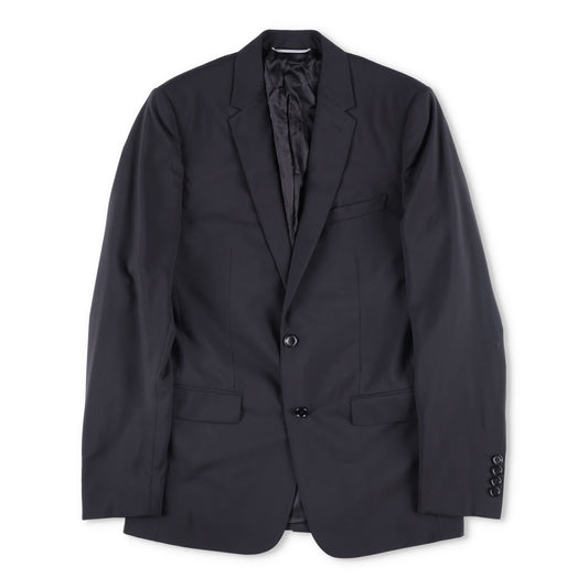DIOR HOMME Mens Two Button Blazer Mid Length Black Jacket Size 46 R RRP 1500