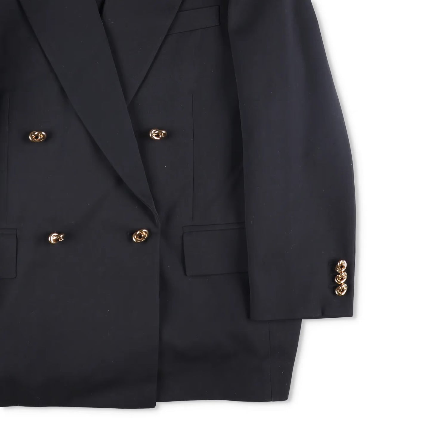 BOTTEGA VENETA Womens Blazer Jacket Long Sleeve Double Breasted Black 42 RRP2060 — View 4