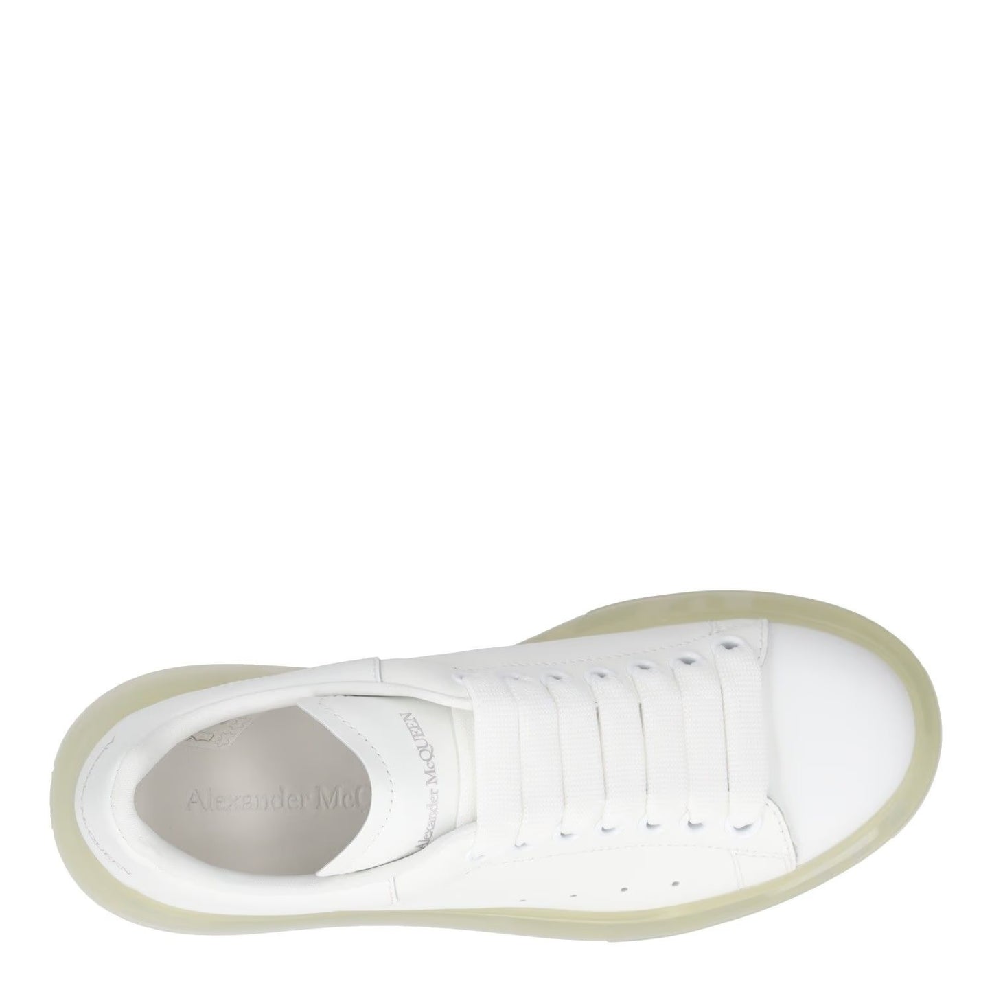ALEXANDER MCQUEEN Womens White Leather Low Top See Through Sole UK 2.5 RRP 460 — View 7