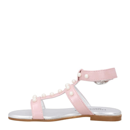 MONNA LISA Girls Sandalo Con Perle Laminat Pink Sandals Buckle UK C12 RRP 205 — View 4