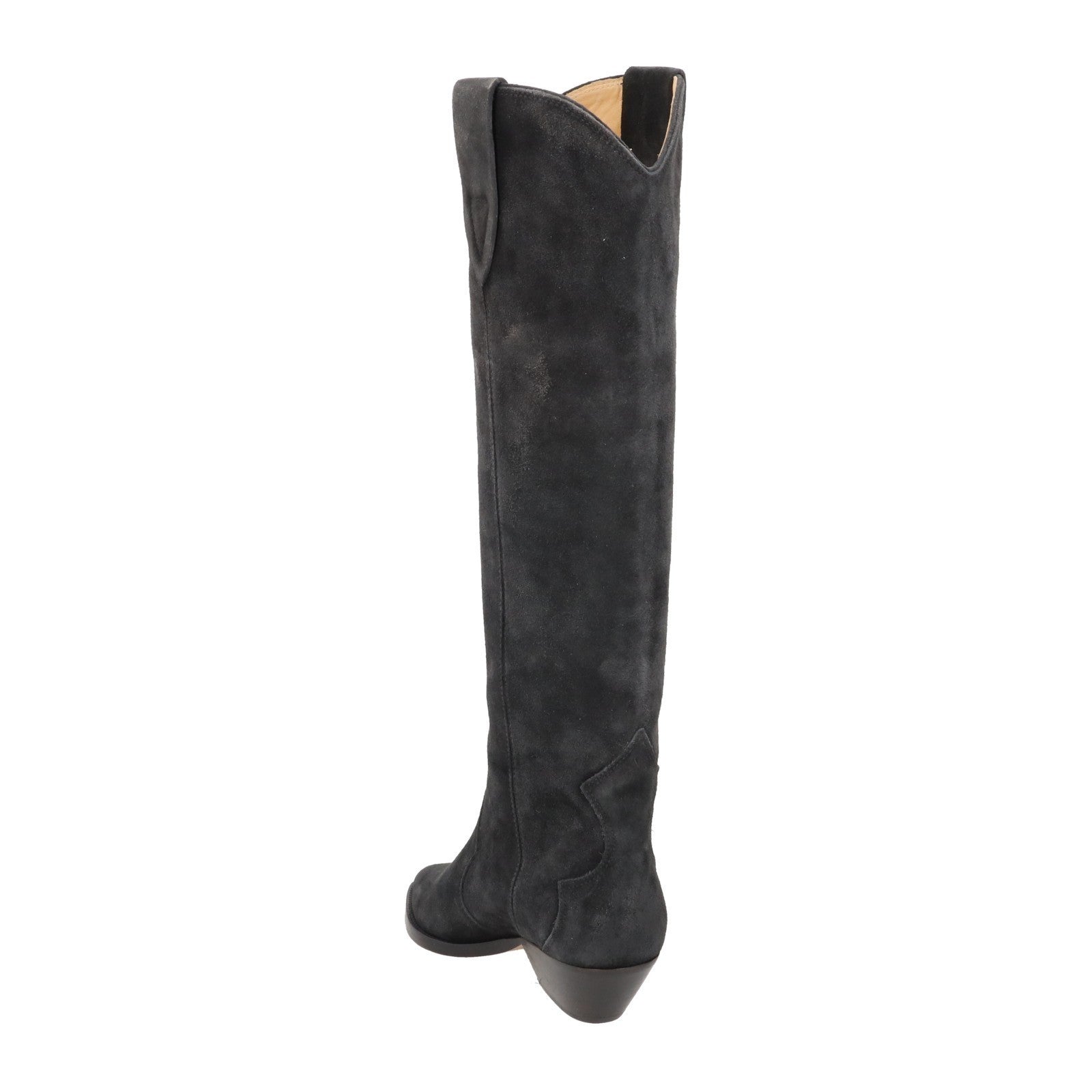 ISABEL MARANT Womens Denvee 40 Cowboy Boots Black Leather Mid Heel EU 35 RRP795 — View 5