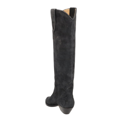 ISABEL MARANT Womens Denvee 40 Cowboy Boots Black Leather Mid Heel EU 35 RRP795 — View 5