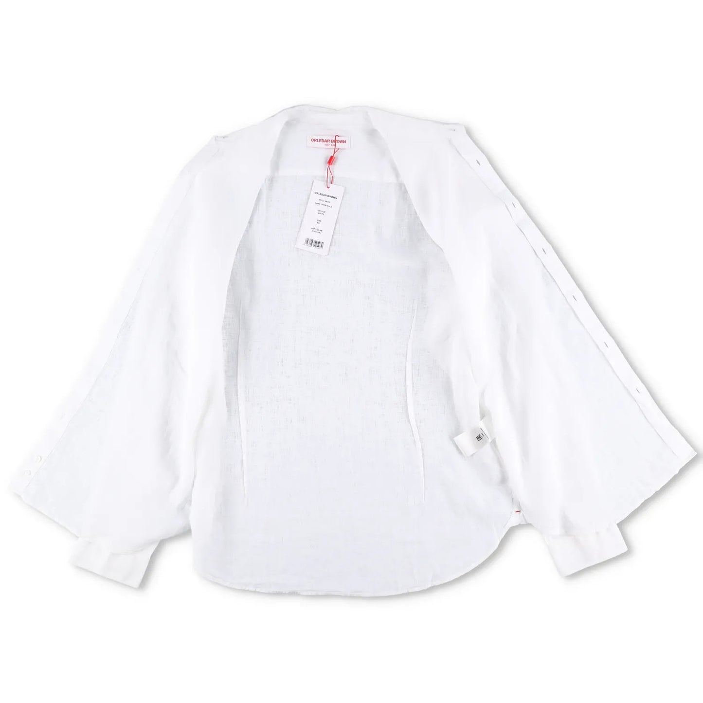 ORLEBAR BROWN Mens Giles White Button-Up Shirt Long Sleeve Collared XXL RRP 245 — View 6