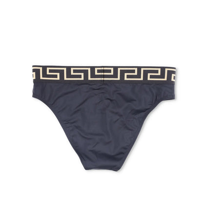 VERSACE Womens Bikini Bottom Logo Elasticated Waist Black Bikini Size 3 RRP 150 — View 7