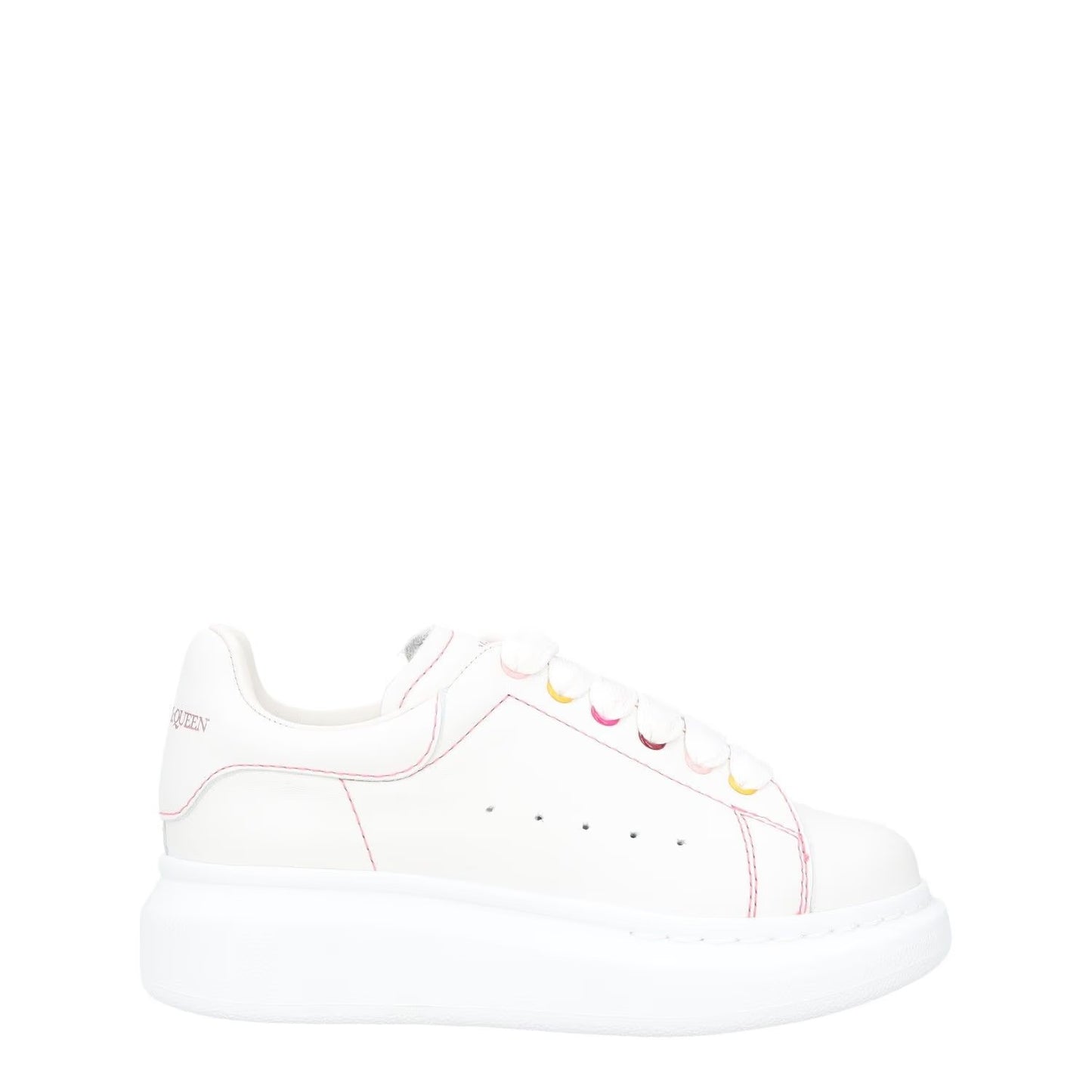 ALEXANDER MCQUEEN Girls Trainers White Low Top Lace Up Chunky UK 10 RRP 524
