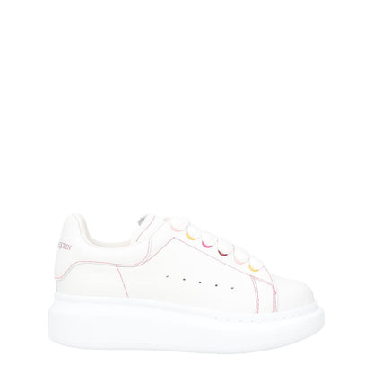 ALEXANDER MCQUEEN Girls Trainers White Low Top Lace Up Chunky UK 10 RRP 524