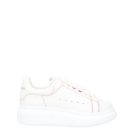 ALEXANDER MCQUEEN Girls Trainers White Low Top Lace Up Chunky UK 10 RRP 524
