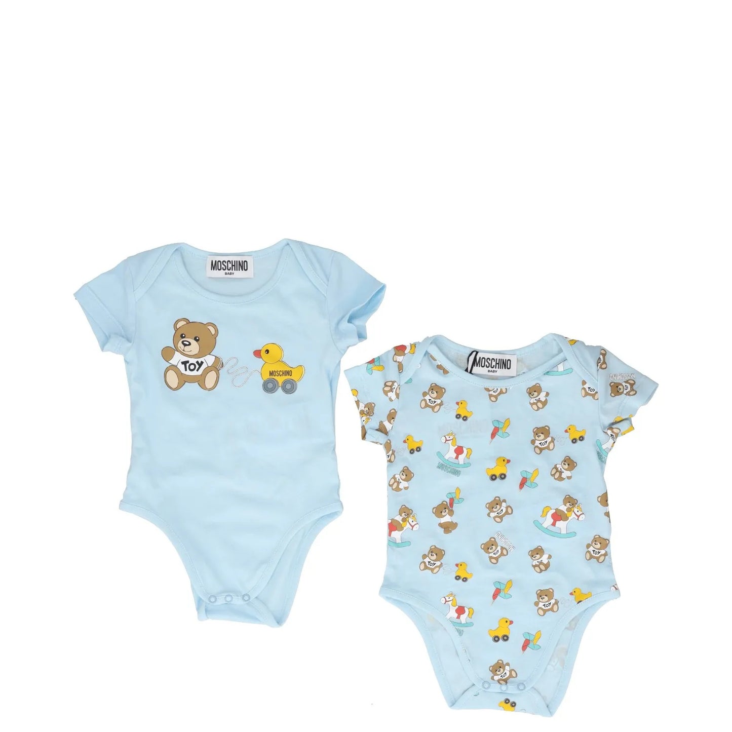MOSCHINO Boys Toy Bodysuit Gift Set Blue Outfit Graphic Print 1-3 Months RRP 121 — View 3