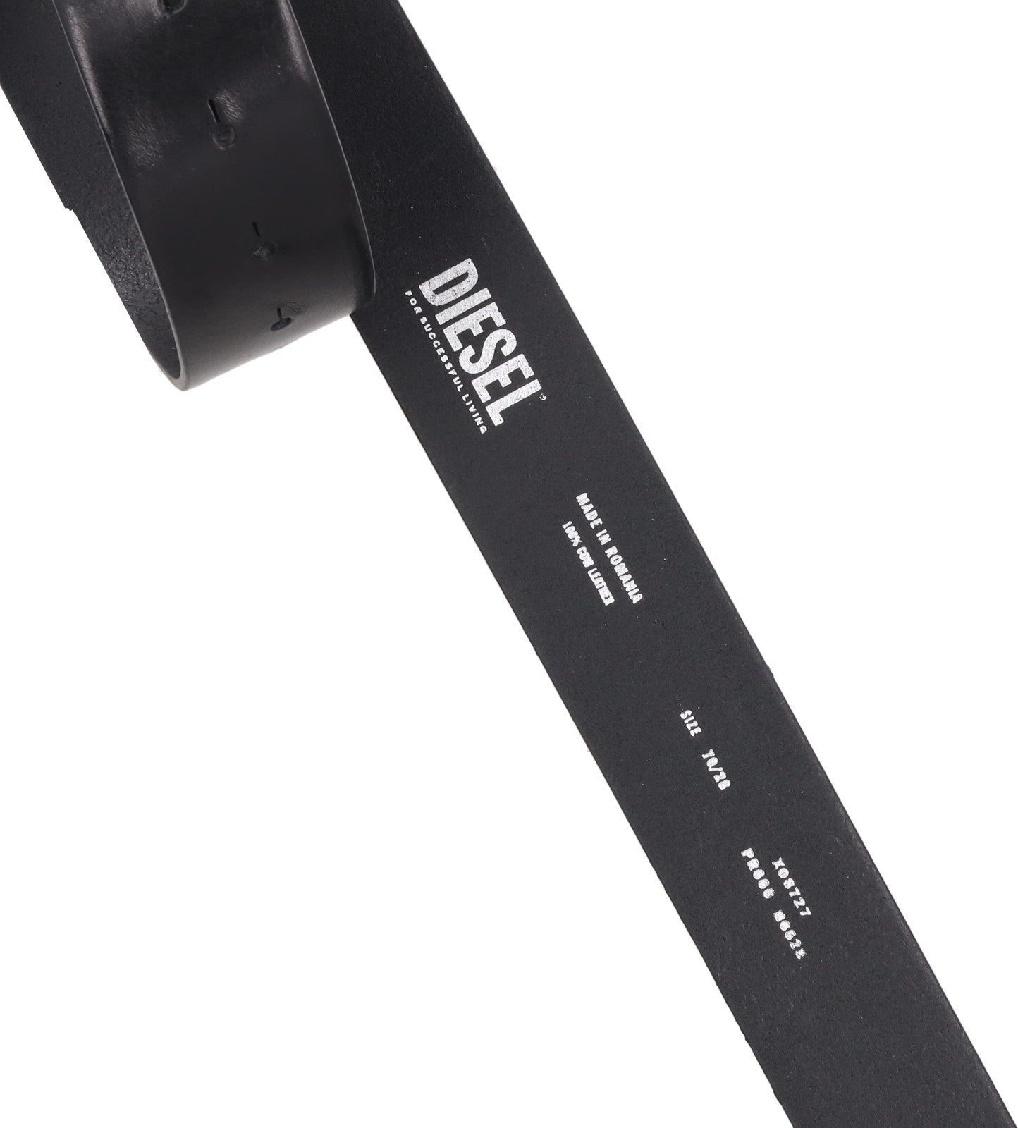 DIESEL Womens Silver Hardware Logo 4 cm Leather Belt Black Size 70 RRP 130 — View 7