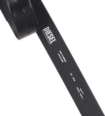 DIESEL Womens Silver Hardware Logo 4 cm Leather Belt Black Size 70 RRP 130 — View 7