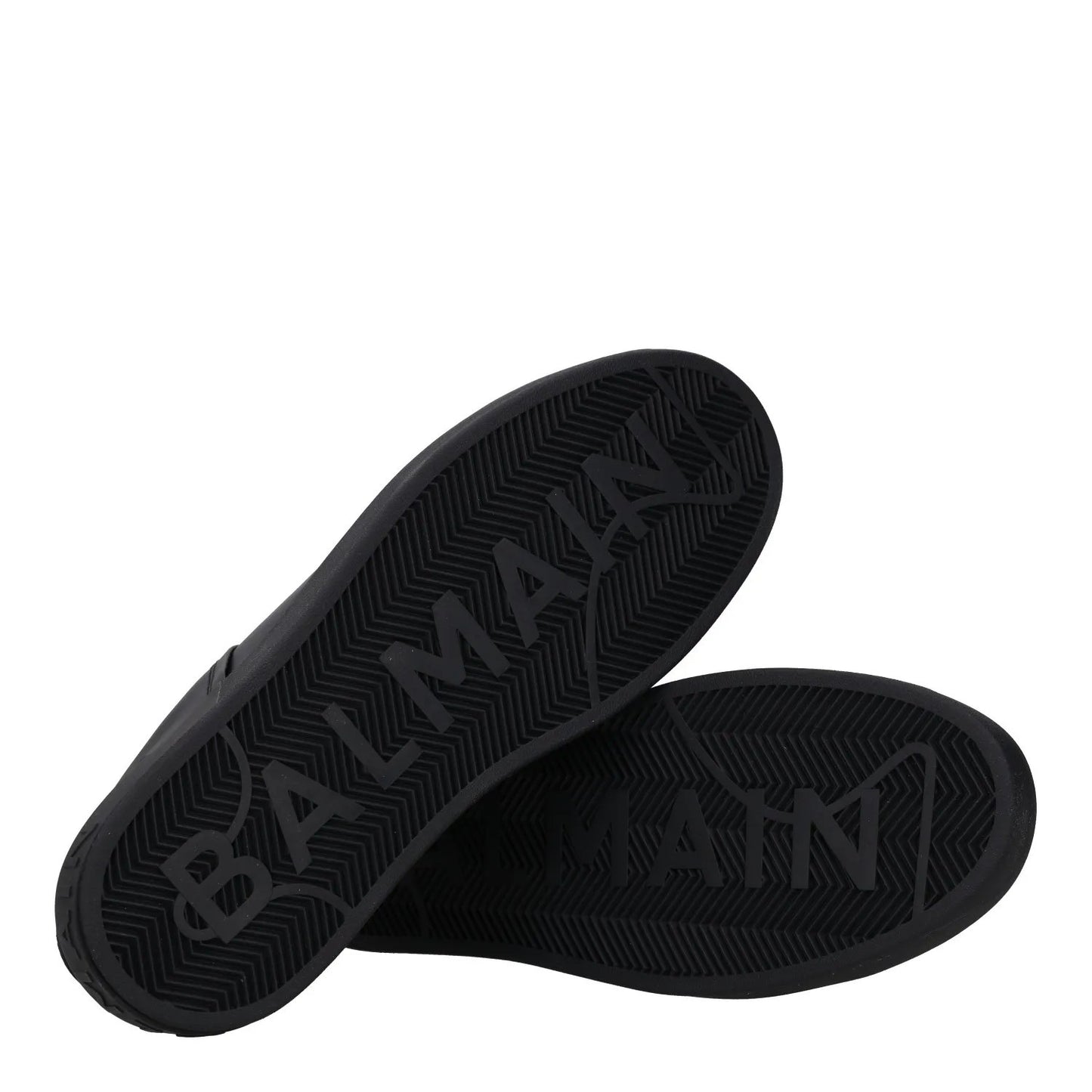 BALMAIN Mens Black Leather Trainers Low Top Lace Up Sneakers UK 10 RRP 450 — View 8
