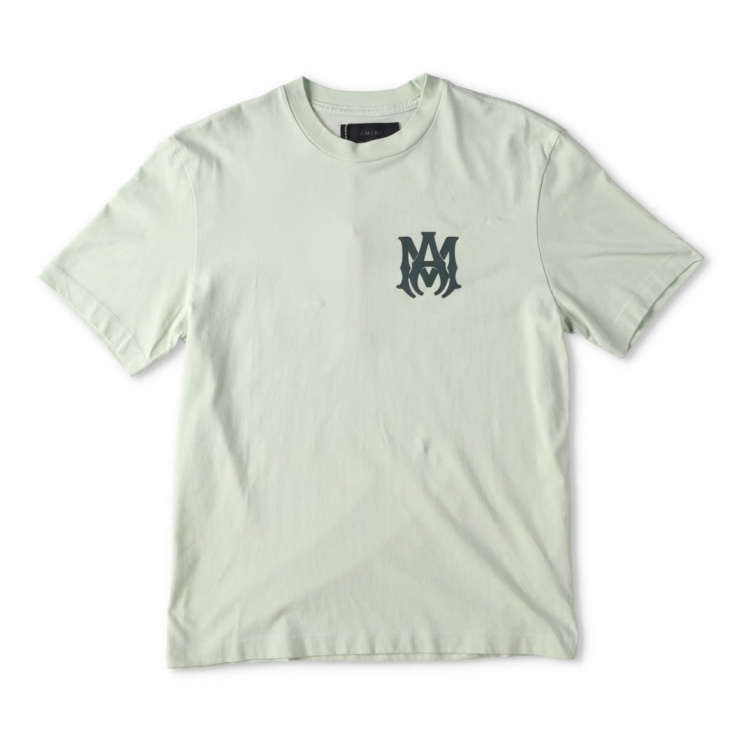 AMIRI Mens Ma Logo T-Shirt Crew Neck Short Sleeve Cotton Green XS RRP 370