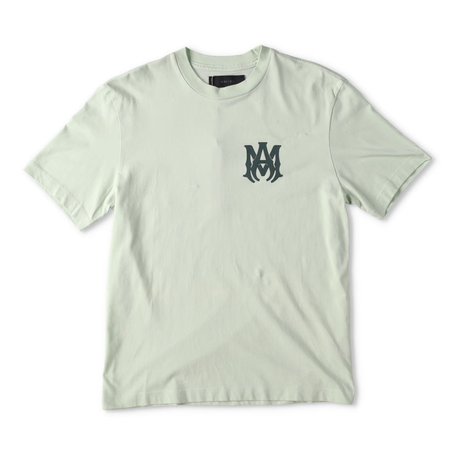 AMIRI Mens Ma Logo T-Shirt Crew Neck Short Sleeve Cotton Green XS RRP 370