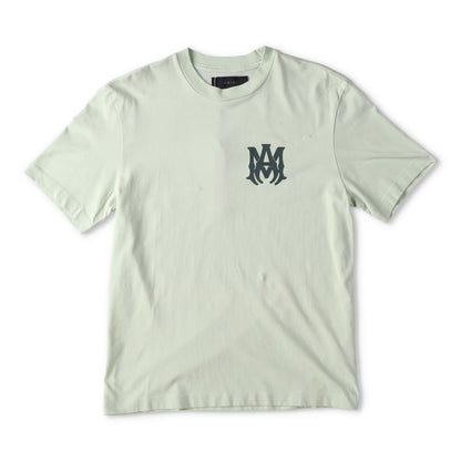 AMIRI Mens Ma Logo T-Shirt Crew Neck Short Sleeve Cotton Green XS RRP 370